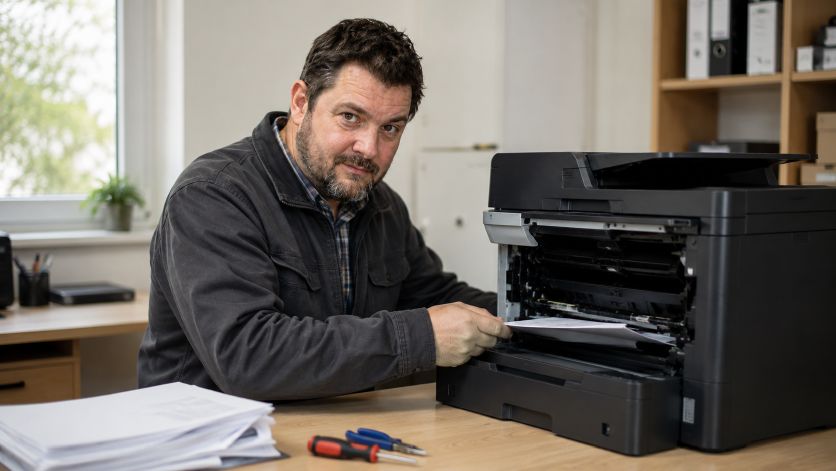 Epson SureColor SC-T5100 meldet Rollenende, obwohl noch mehrere Meter Material vorhanden sind